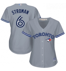 Blue Jays #6 Marcus Stroman Grey Road Women Stitched Baseball Jersey Blue Jays #6 Marcus Stroman Grey Road Women Stitched Baseball Jersey