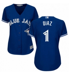 Womens Majestic Toronto Blue Jays 1 Aledmys Diaz Replica Blue Alternate MLB Jersey Womens Majestic Toronto Blue Jays 1 Aledmys Diaz Replica Blue Alternate MLB Jersey