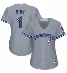 Womens Majestic Toronto Blue Jays 1 Aledmys Diaz Replica Grey Road MLB Jersey Womens Majestic Toronto Blue Jays 1 Aledmys Diaz Replica Grey Road MLB Jersey