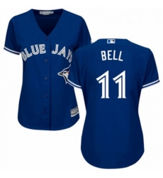 Womens Majestic Toronto Blue Jays 11 George Bell Replica Blue Alternate MLB Jersey Womens Majestic Toronto Blue Jays 11 George Bell Replica Blue Alternate MLB Jersey