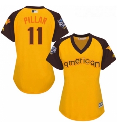Womens Majestic Toronto Blue Jays 11 Kevin Pillar Authentic Yellow 2016 All Star American League BP Cool Base MLB Jersey Womens Majestic Toronto Blue Jays 11 Kevin Pillar Authentic Yellow 2016 All Star American League BP Cool Base MLB Jersey