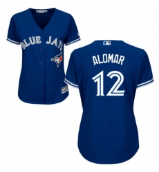 Womens Majestic Toronto Blue Jays 12 Roberto Alomar Replica Blue Alternate MLB Jersey Womens Majestic Toronto Blue Jays 12 Roberto Alomar Replica Blue Alternate MLB Jersey