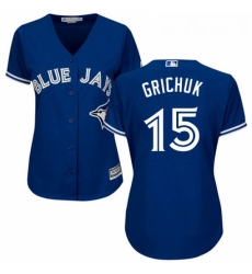 Womens Majestic Toronto Blue Jays 15 Randal Grichuk Authentic Blue Alternate MLB Jersey Womens Majestic Toronto Blue Jays 15 Randal Grichuk Authentic Blue Alternate MLB Jersey