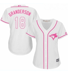 Womens Majestic Toronto Blue Jays 18 Curtis Granderson Replica White Fashion Cool Base MLB Jersey Womens Majestic Toronto Blue Jays 18 Curtis Granderson Replica White Fashion Cool Base MLB Jersey