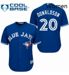 Womens Majestic Toronto Blue Jays 20 Josh Donaldson Authentic Blue MLB Jersey Womens Majestic Toronto Blue Jays 20 Josh Donaldson Authentic Blue MLB Jersey