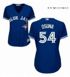 Womens Majestic Toronto Blue Jays 54 Roberto Osuna Authentic Blue Alternate MLB Jersey Womens Majestic Toronto Blue Jays 54 Roberto Osuna Authentic Blue Alternate MLB Jersey