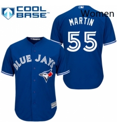 Womens Majestic Toronto Blue Jays 55 Russell Martin Authentic Blue MLB Jersey Womens Majestic Toronto Blue Jays 55 Russell Martin Authentic Blue MLB Jersey