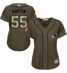 Womens Majestic Toronto Blue Jays 55 Russell Martin Authentic Green Salute to Service MLB Jersey Womens Majestic Toronto Blue Jays 55 Russell Martin Authentic Green Salute to Service MLB Jersey