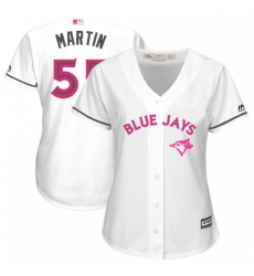 Womens Majestic Toronto Blue Jays 55 Russell Martin Replica White Mothers Day Cool Base MLB Jersey Womens Majestic Toronto Blue Jays 55 Russell Martin Replica White Mothers Day Cool Base MLB Jersey