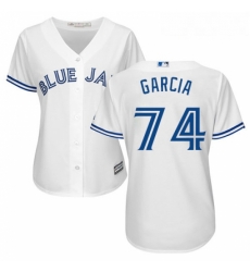 Womens Majestic Toronto Blue Jays 74 Jaime Garcia Replica White Home MLB Jersey Womens Majestic Toronto Blue Jays 74 Jaime Garcia Replica White Home MLB Jersey