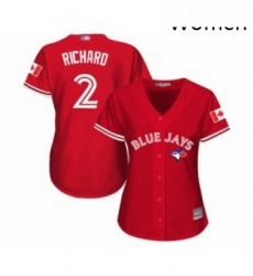 Womens Toronto Blue Jays 2 Clayton Richard Replica Scarlet Alternate Baseball Jersey Womens Toronto Blue Jays 2 Clayton Richard Replica Scarlet Alternate Baseball Jersey