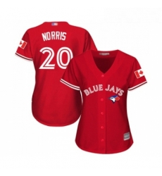 Womens Toronto Blue Jays 20 Bud Norris Replica Scarlet Alternate Baseball Jersey Womens Toronto Blue Jays 20 Bud Norris Replica Scarlet Alternate Baseball Jersey