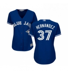 Womens Toronto Blue Jays 37 Teoscar Hernandez Replica Blue Alternate Baseball Jersey Womens Toronto Blue Jays 37 Teoscar Hernandez Replica Blue Alternate Baseball Jersey