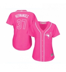 Womens Toronto Blue Jays 37 Teoscar Hernandez Replica Pink Fashion Cool Base Baseball Jersey Womens Toronto Blue Jays 37 Teoscar Hernandez Replica Pink Fashion Cool Base Baseball Jersey