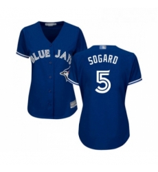 Womens Toronto Blue Jays 5 Eric Sogard Replica Blue Alternate Baseball Jersey Womens Toronto Blue Jays 5 Eric Sogard Replica Blue Alternate Baseball Jersey