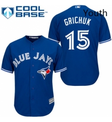 Youth Majestic Toronto Blue Jays 15 Randal Grichuk Authentic Blue Alternate MLB Jersey Youth Majestic Toronto Blue Jays 15 Randal Grichuk Authentic Blue Alternate MLB Jersey