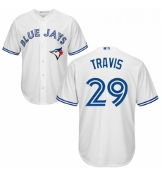 Youth Majestic Toronto Blue Jays 29 Devon Travis Replica White Home MLB Jersey Youth Majestic Toronto Blue Jays 29 Devon Travis Replica White Home MLB Jersey