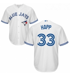 Youth Majestic Toronto Blue Jays 33 JA Happ Authentic White Home MLB Jersey Youth Majestic Toronto Blue Jays 33 JA Happ Authentic White Home MLB Jersey
