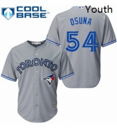 Youth Majestic Toronto Blue Jays 54 Roberto Osuna Replica Grey Road MLB Jersey Youth Majestic Toronto Blue Jays 54 Roberto Osuna Replica Grey Road MLB Jersey