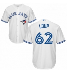 Youth Majestic Toronto Blue Jays 62 Aaron Loup Authentic White Home MLB Jersey Youth Majestic Toronto Blue Jays 62 Aaron Loup Authentic White Home MLB Jersey