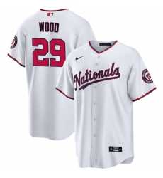 Men Washington Nationals 29 James Wood White 2024 Home Limited Stitched Baseball Jersey Men Washington Nationals 29 James Wood White 2024 Home Limited Stitched Baseball Jersey