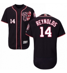 Mens Majestic Washington Nationals 14 Mark Reynolds Navy Blue Alternate Flex Base Authentic Collection MLB Stitched Jersey Mens Majestic Washington Nationals 14 Mark Reynolds Navy Blue Alternate Flex Base Authentic Collection MLB Stitched Jersey