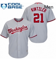 Mens Majestic Washington Nationals 21 Brandon Kintzler Replica Grey Road Cool Base MLB Jersey Mens Majestic Washington Nationals 21 Brandon Kintzler Replica Grey Road Cool Base MLB Jersey