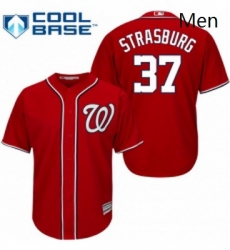 Mens Majestic Washington Nationals 37 Stephen Strasburg Replica Red Alternate 1 Cool Base MLB Jersey Mens Majestic Washington Nationals 37 Stephen Strasburg Replica Red Alternate 1 Cool Base MLB Jersey