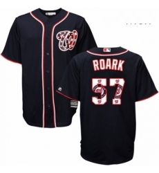 Mens Majestic Washington Nationals 57 Tanner Roark Authentic Navy Blue Team Logo Fashion Cool Base MLB Jersey Mens Majestic Washington Nationals 57 Tanner Roark Authentic Navy Blue Team Logo Fashion Cool Base MLB Jersey