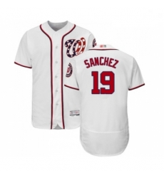 Mens Washington Nationals 19 Anibal Sanchez White Home Flex Base Authentic Collection Baseball Jersey Mens Washington Nationals 19 Anibal Sanchez White Home Flex Base Authentic Collection Baseball Jersey