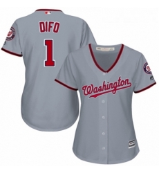 Womens Majestic Washington Nationals 1 Wilmer Difo Replica Grey Road Cool Base MLB Jersey Womens Majestic Washington Nationals 1 Wilmer Difo Replica Grey Road Cool Base MLB Jersey