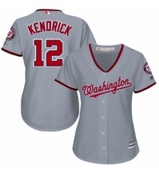 Womens Majestic Washington Nationals 12 Howie Kendrick Authentic Grey Road Cool Base MLB Jersey Womens Majestic Washington Nationals 12 Howie Kendrick Authentic Grey Road Cool Base MLB Jersey