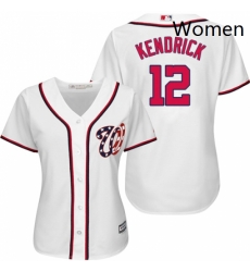 Womens Majestic Washington Nationals 12 Howie Kendrick Authentic White Home Cool Base MLB Jersey Womens Majestic Washington Nationals 12 Howie Kendrick Authentic White Home Cool Base MLB Jersey