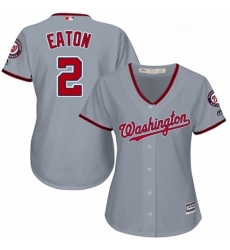 Womens Majestic Washington Nationals 2 Adam Eaton Replica Grey Road Cool Base MLB Jersey Womens Majestic Washington Nationals 2 Adam Eaton Replica Grey Road Cool Base MLB Jersey