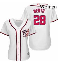 Womens Majestic Washington Nationals 28 Jayson Werth Authentic White MLB Jersey Womens Majestic Washington Nationals 28 Jayson Werth Authentic White MLB Jersey
