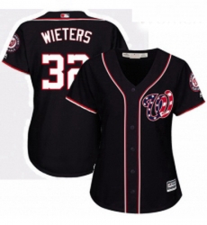 Womens Majestic Washington Nationals 32 Matt Wieters Replica Navy Blue Alternate 2 Cool Base MLB Jersey Womens Majestic Washington Nationals 32 Matt Wieters Replica Navy Blue Alternate 2 Cool Base MLB Jersey