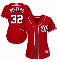 Womens Majestic Washington Nationals 32 Matt Wieters Replica Red Alternate 1 Cool Base MLB Jersey Womens Majestic Washington Nationals 32 Matt Wieters Replica Red Alternate 1 Cool Base MLB Jersey