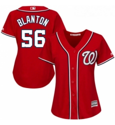 Womens Majestic Washington Nationals 56 Joe Blanton Replica Red Alternate 1 Cool Base MLB Jersey Womens Majestic Washington Nationals 56 Joe Blanton Replica Red Alternate 1 Cool Base MLB Jersey