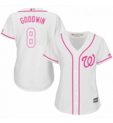 Womens Majestic Washington Nationals 8 Brian Goodwin Replica White Fashion Cool Base MLB Jersey Womens Majestic Washington Nationals 8 Brian Goodwin Replica White Fashion Cool Base MLB Jersey