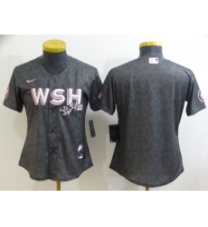 Women's Washington Nationals Blank 2022 Gray City Connect Cherry Blossom Cool Base Stitched Jersey Women's Washington Nationals Blank 2022 Gray City Connect Cherry Blossom Cool Base Stitched Jersey