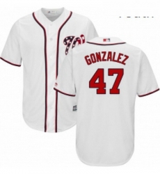 Youth Majestic Washington Nationals 47 Gio Gonzalez Authentic White Home Cool Base MLB Jersey Youth Majestic Washington Nationals 47 Gio Gonzalez Authentic White Home Cool Base MLB Jersey