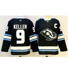 Men Utah Mammoth 9 Clayton Keller Navy 2025 With C Patch Stitched Jersey