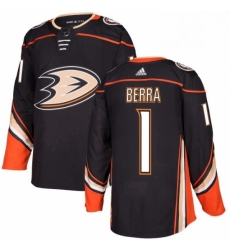 Mens Adidas Anaheim Ducks 1 Reto Berra Authentic Black Home NHL Jersey Mens Adidas Anaheim Ducks 1 Reto Berra Authentic Black Home NHL Jersey