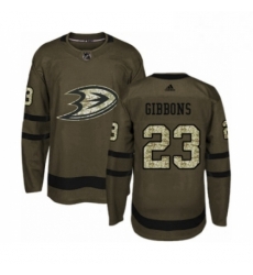 Mens Adidas Anaheim Ducks 23 Brian Gibbons Authentic Green Salute to Service NHL Jersey Mens Adidas Anaheim Ducks 23 Brian Gibbons Authentic Green Salute to Service NHL Jersey