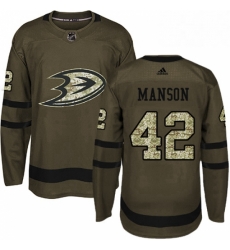 Mens Adidas Anaheim Ducks 42 Josh Manson Premier Green Salute to Service NHL Jersey Mens Adidas Anaheim Ducks 42 Josh Manson Premier Green Salute to Service NHL Jersey