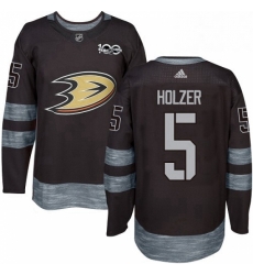Mens Adidas Anaheim Ducks 5 Korbinian Holzer Authentic Black 1917 2017 100th Anniversary NHL Jersey Mens Adidas Anaheim Ducks 5 Korbinian Holzer Authentic Black 1917 2017 100th Anniversary NHL Jersey
