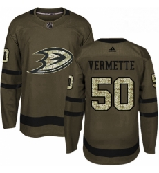 Mens Adidas Anaheim Ducks 50 Antoine Vermette Authentic Green Salute to Service NHL Jersey Mens Adidas Anaheim Ducks 50 Antoine Vermette Authentic Green Salute to Service NHL Jersey