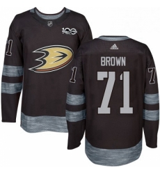 Mens Adidas Anaheim Ducks 71 JT Brown Authentic Black 1917 2017 100th Anniversary NHL Jersey Mens Adidas Anaheim Ducks 71 JT Brown Authentic Black 1917 2017 100th Anniversary NHL Jersey