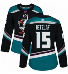 Womens Adidas Anaheim Ducks 15 Ryan Getzlaf Authentic Black Teal Third NHL Jersey Womens Adidas Anaheim Ducks 15 Ryan Getzlaf Authentic Black Teal Third NHL Jersey