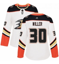 Womens Adidas Anaheim Ducks 30 Ryan Miller Authentic White Away NHL Jersey Womens Adidas Anaheim Ducks 30 Ryan Miller Authentic White Away NHL Jersey